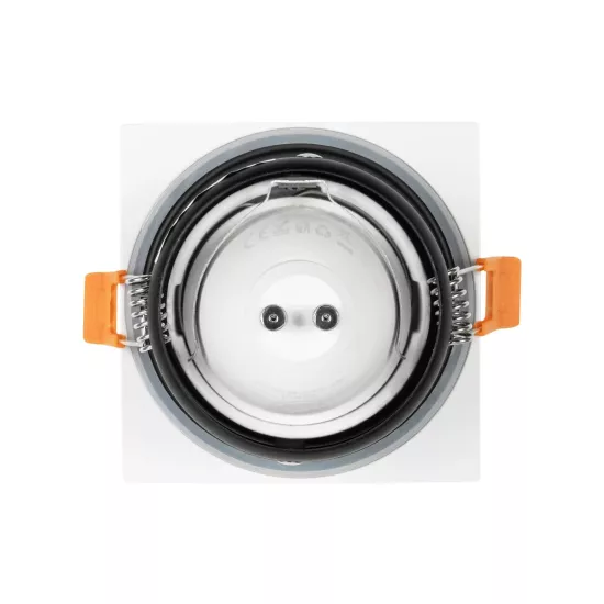 kelvo® EPSILON KLV-101-0048 Χωνευτό Φωτιστικό Downlight Σποτ Μπάνιου για Λάμπα MR16 με Ντουί GU10 AC 220-240V Αδιάβροχο IP65 - Λευκό Ματ - Μ8.5 x Π8.5 x Υ4.4cm / Q7.5cm x 7.5cm