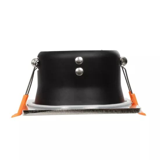 kelvo® EPSILON KLV-101-0049 Χωνευτό Φωτιστικό Downlight Σποτ Μπάνιου για Λάμπα MR16 με Ντουί GU10 AC 220-240V Αδιάβροχο IP65 - Νίκελ Βούρτσας - Μ8.5 x Π8.5 x Υ4.4cm / Q7.5cm x 7.5cm