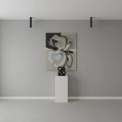 kelvo® DUCT KLV-101-0051 Φωτιστικό Downlight Σποτ για Λάμπα MR16 με Ντουί GU10 AC 220-240V IP20 - Μαύρο Ματ - Μ6 x Π6 x Υ30cm