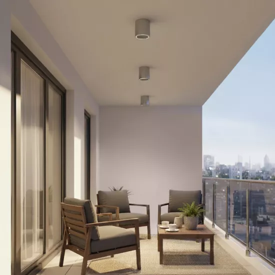 kelvo® MARETTI KLV-101-0057 Φωτιστικό Downlight Σποτ για Λάμπα MR16 με Ντουί GU10 AC 220-240V Αδιάβροχο IP65 - Νίκελ Χρώμιο - Μ9 x Π9 x Υ9cm