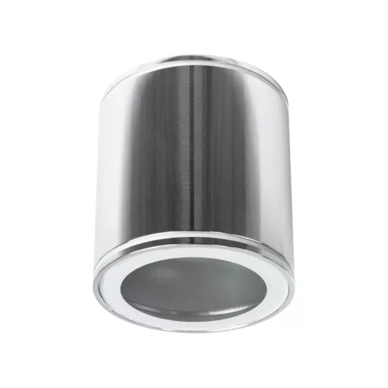 kelvo® MARETTI KLV-101-0057 Φωτιστικό Downlight Σποτ για Λάμπα MR16 με Ντουί GU10 AC 220-240V Αδιάβροχο IP65 - Νίκελ Χρώμιο - Μ9 x Π9 x Υ9cm