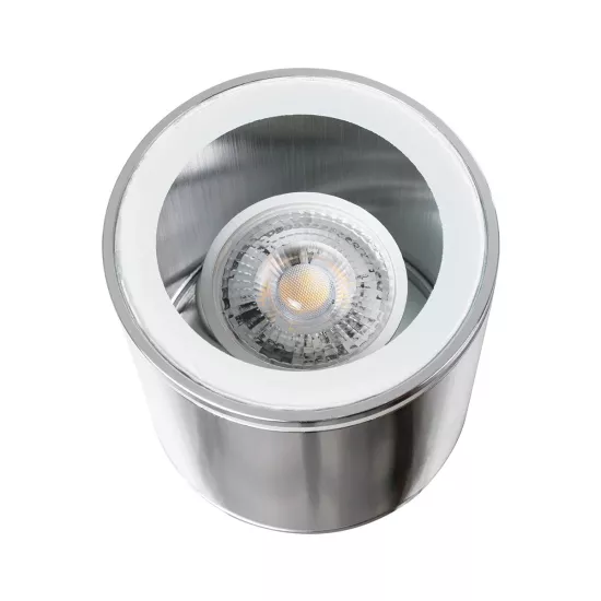 kelvo® MARETTI KLV-101-0057 Φωτιστικό Downlight Σποτ για Λάμπα MR16 με Ντουί GU10 AC 220-240V Αδιάβροχο IP65 - Νίκελ Χρώμιο - Μ9 x Π9 x Υ9cm
