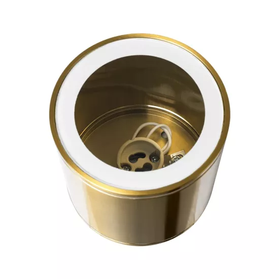 kelvo® MARETTI KLV-101-0058 Φωτιστικό Downlight Σποτ για Λάμπα MR16 με Ντουί GU10 AC 220-240V Αδιάβροχο IP65 - Χρυσό Πλατίνα - Μ9 x Π9 x Υ9cm