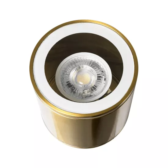 kelvo® MARETTI KLV-101-0058 Φωτιστικό Downlight Σποτ για Λάμπα MR16 με Ντουί GU10 AC 220-240V Αδιάβροχο IP65 - Χρυσό Πλατίνα - Μ9 x Π9 x Υ9cm