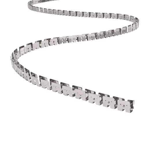 kelvo® NEONPRO KLV-101-0069 Εύκαμπτη Βάση Στήριξης για Neon Flex LED Αδιάβροχο IP65 - Νίκελ Χρώμιο - Μ1000 x Π0.7 x Υ1.2cm - Ρολό 10 Μέτρων