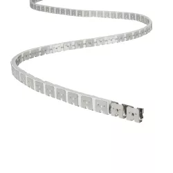 kelvo® NEONPRO KLV-101-0069 Εύκαμπτη Βάση Στήριξης για Neon Flex LED Αδιάβροχο IP65 - Νίκελ Χρώμιο - Μ1000 x Π0.7 x Υ1.2cm - Ρολό 10 Μέτρων