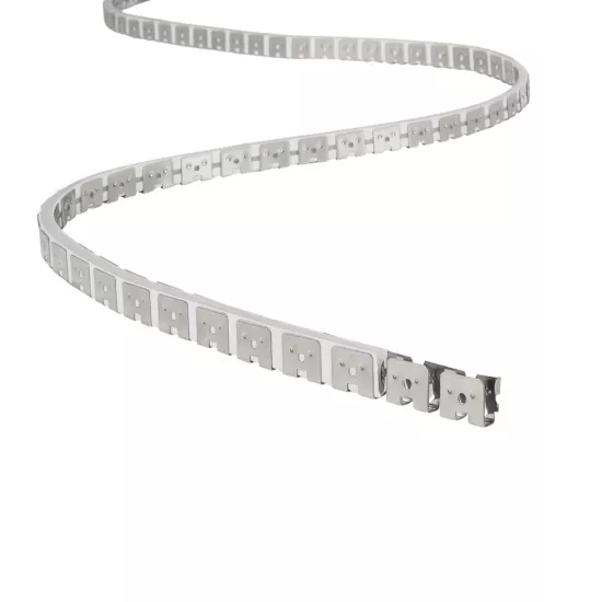 kelvo® NEONPRO KLV-101-0069 Εύκαμπτη Βάση Στήριξης για Neon Flex LED Αδιάβροχο IP65 - Νίκελ Χρώμιο - Μ1000 x Π0.7 x Υ1.2cm - Ρολό 10 Μέτρων