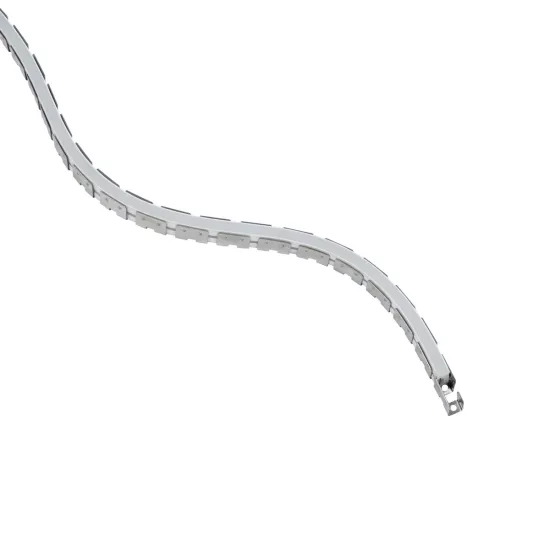 kelvo® NEONPRO KLV-101-0069 Εύκαμπτη Βάση Στήριξης για Neon Flex LED Αδιάβροχο IP65 - Νίκελ Χρώμιο - Μ1000 x Π0.7 x Υ1.2cm - Ρολό 10 Μέτρων