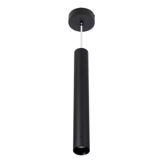 kelvo® CANAL KLV-101-0070 Κρεμαστό Φωτιστικό Οροφής LED 7W 700lm 36° AC 220-240V IP20 Θερμό Λευκό 2700K - Bridgelux COB Chip & TÜV SÜD Driver - Μαύρο Ματ - Μ4 x Π4 x Υ30cm - 5 Χρόνια Εγγύηση