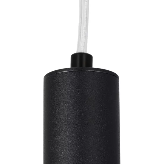 kelvo® CANAL KLV-101-0070 Κρεμαστό Φωτιστικό Οροφής LED 7W 700lm 36° AC 220-240V IP20 Θερμό Λευκό 2700K - Bridgelux COB Chip & TÜV SÜD Driver - Μαύρο Ματ - Μ4 x Π4 x Υ30cm - 5 Χρόνια Εγγύηση