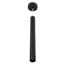 kelvo® CANAL KLV-101-0071 Κρεμαστό Φωτιστικό Οροφής LED 7W 700lm 36° AC 220-240V IP20 Θερμό Λευκό 2700K - Bridgelux COB Chip & TÜV SÜD Driver - Μαύρο Ματ - Μ4 x Π4 x Υ40cm - 5 Χρόνια Εγγύηση