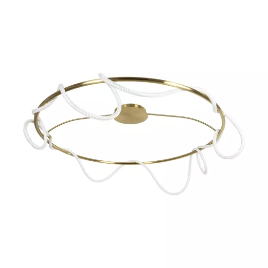 kelvo® GLOW KLV-101-0151 Φωτιστικό Οροφής LED 89W 8900lm 360° AC 220-240V IP20 Ρυθμιζόμενο Λευκό CCT με Χειριστήριο από 2700K έως 6000K Dimmable - Lumileds SMD Chip - Χρυσό Πλατίνα - Μ150 x Π150 x Υ30cm - 3 Χρόνια Εγγύηση