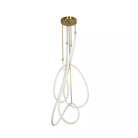 kelvo® GLOW KLV-101-0154 Φωτιστικό Οροφής LED 85W 8500lm 360° AC 220-240V IP20 Ρυθμιζόμενο Λευκό CCT με Χειριστήριο από 2700K έως 6000K Dimmable - Lumileds SMD Chip - Χρυσό Πλατίνα - Μ100 x Π100 x Υ140cm - 3 Χρόνια Εγγύηση