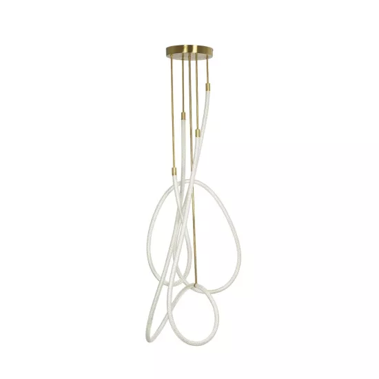 kelvo® GLOW KLV-101-0154 Φωτιστικό Οροφής LED 85W 8500lm 360° AC 220-240V IP20 Ρυθμιζόμενο Λευκό CCT με Χειριστήριο από 2700K έως 6000K Dimmable - Lumileds SMD Chip - Χρυσό Πλατίνα - Μ100 x Π100 x Υ140cm - 3 Χρόνια Εγγύηση