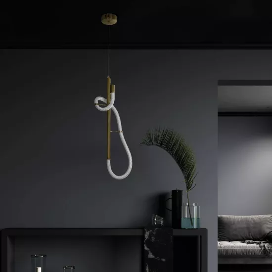 kelvo® GLOW KLV-101-0159 Κρεμαστό Φωτιστικό Οροφής LED 24W 2400lm 360° AC 220-240V IP20 Ρυθμιζόμενο Λευκό CCT με On/Off 2700K/4500K/6000K - Lumileds SMD Chip - Χρυσό Πλατίνα - Μ24 x Π10 x Υ62cm - 3 Χρόνια Εγγύηση