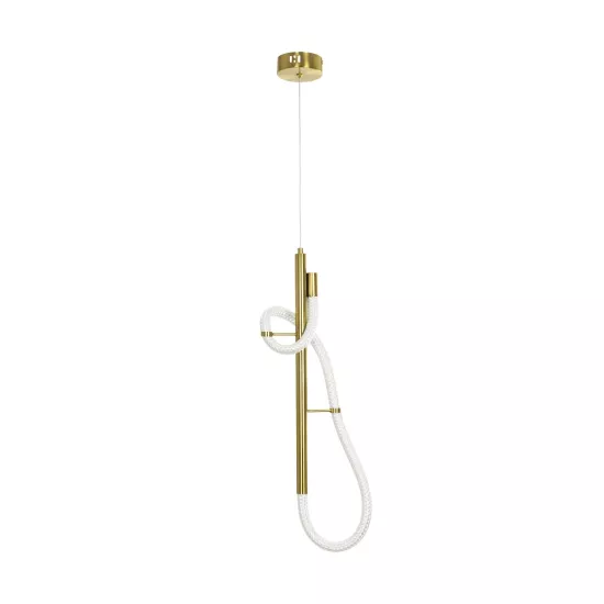 kelvo® GLOW KLV-101-0159 Κρεμαστό Φωτιστικό Οροφής LED 24W 2400lm 360° AC 220-240V IP20 Ρυθμιζόμενο Λευκό CCT με On/Off 2700K/4500K/6000K - Lumileds SMD Chip - Χρυσό Πλατίνα - Μ24 x Π10 x Υ62cm - 3 Χρόνια Εγγύηση