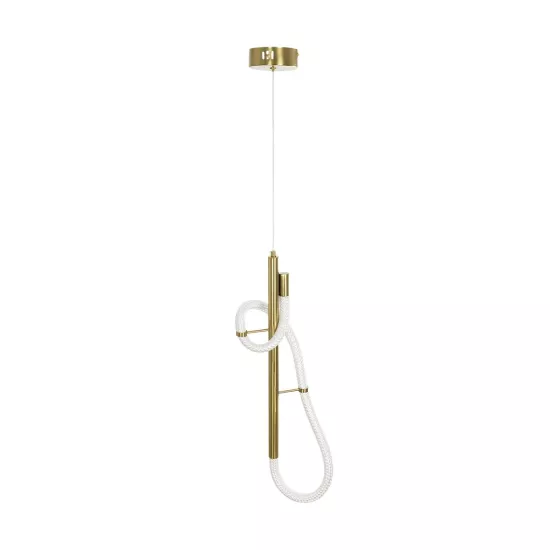 kelvo® GLOW KLV-101-0159 Κρεμαστό Φωτιστικό Οροφής LED 24W 2400lm 360° AC 220-240V IP20 Ρυθμιζόμενο Λευκό CCT με On/Off 2700K/4500K/6000K - Lumileds SMD Chip - Χρυσό Πλατίνα - Μ24 x Π10 x Υ62cm - 3 Χρόνια Εγγύηση