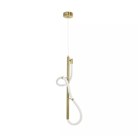 kelvo® GLOW KLV-101-0160 Κρεμαστό Φωτιστικό Οροφής LED 24W 2400lm 360° AC 220-240V IP20 Ρυθμιζόμενο Λευκό CCT με On/Off 2700K/4500K/6000K - Lumileds SMD Chip - Χρυσό Πλατίνα - Μ30 x Π17 x Υ66cm - 3 Χρόνια Εγγύηση