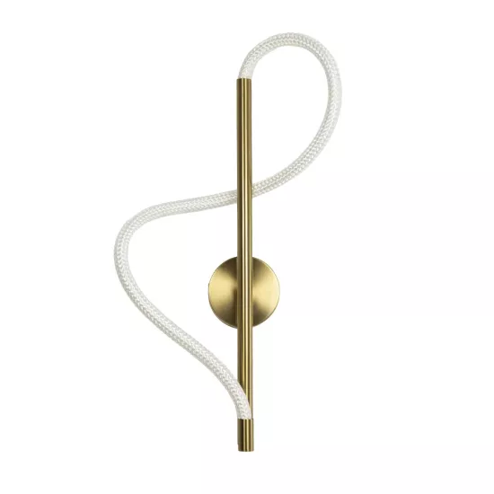 kelvo® GLOW KLV-101-0168 Φωτιστικό Τοίχου / Απλίκα LED 24W 2400lm 360° AC 220-240V IP20 Ρυθμιζόμενο Λευκό CCT με On/Off 2700K/4500K/6000K - Lumileds SMD Chip - Χρυσό Πλατίνα - Μ30 x Π15 x Υ70cm - 3 Χρόνια Εγγύηση