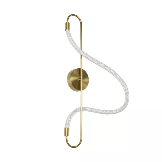 kelvo® GLOW KLV-101-0169 Φωτιστικό Τοίχου / Απλίκα LED 18W 1800lm 360° AC 220-240V IP20 Ρυθμιζόμενο Λευκό CCT με On/Off 2700K/4500K/6000K - Lumileds SMD Chip - Χρυσό Πλατίνα - Μ30 x Π15 x Υ70cm - 3 Χρόνια Εγγύηση