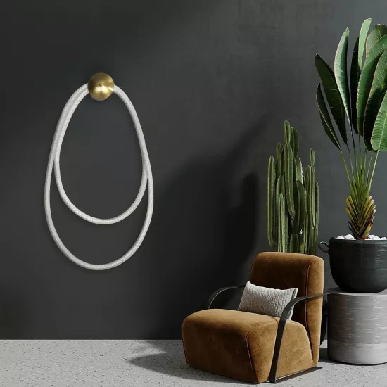 kelvo® GLOW KLV-101-0170 Φωτιστικό Τοίχου / Απλίκα LED 45W 4500lm 360° AC 220-240V IP20 Ρυθμιζόμενο Λευκό CCT με Χειριστήριο από 2700K έως 6000K Dimmable - Lumileds SMD Chip - Χρυσό Πλατίνα - Μ30 x Π15 x Υ110cm - 3 Χρόνια Εγγύηση