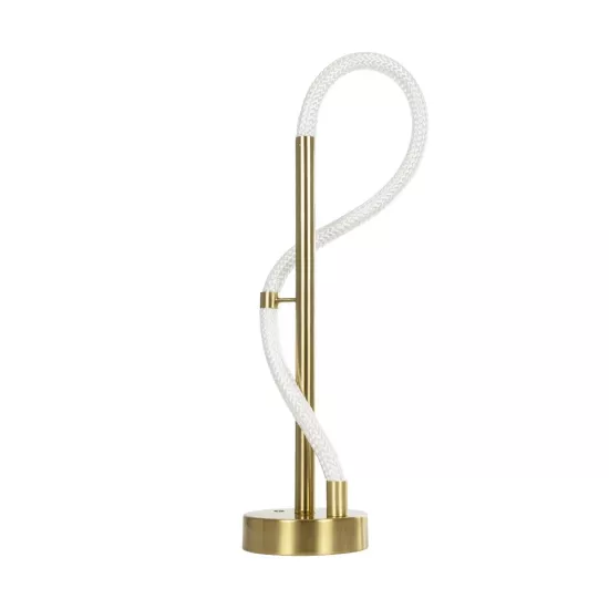 kelvo® GLOW KLV-101-0172 Επιτραπέζιο Φωτιστικό Πορτατίφ LED 18W 1800lm 360° AC 220-240V IP20 Ρυθμιζόμενο Λευκό CCT με Αφή 2700K/4500K/6000K Dimmable - Lumileds SMD Chip - Χρυσό Πλατίνα - Μ30 x Π30 x Υ60cm - 3 Χρόνια Εγγύηση