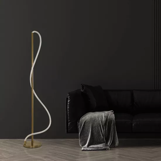 kelvo® GLOW KLV-101-0173 Επιδαπέδιο Φωτιστικό LED 30W 3000lm 360° AC 220-240V IP20 Ρυθμιζόμενο Λευκό CCT με Αφή 2700K/4500K/6000K Dimmable - Lumileds SMD Chip - Χρυσό Πλατίνα - Μ45 x Π45 x Υ160cm - 3 Χρόνια Εγγύηση