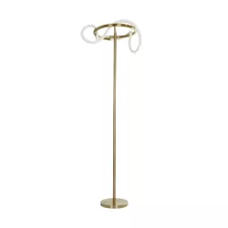 kelvo® GLOW KLV-101-0174 Επιδαπέδιο Φωτιστικό LED 30W 3000lm 360° AC 220-240V IP20 Ρυθμιζόμενο Λευκό CCT με Αφή 2700K/4500K/6000K Dimmable - Lumileds SMD Chip - Χρυσό Πλατίνα - Μ45 x Π45 x Υ160cm - 3 Χρόνια Εγγύηση