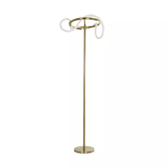 kelvo® GLOW KLV-101-0174 Επιδαπέδιο Φωτιστικό LED 30W 3000lm 360° AC 220-240V IP20 Ρυθμιζόμενο Λευκό CCT με Αφή 2700K/4500K/6000K Dimmable - Lumileds SMD Chip - Χρυσό Πλατίνα - Μ45 x Π45 x Υ160cm - 3 Χρόνια Εγγύηση