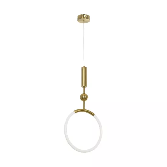 kelvo® GLOW KLV-101-0175 Κρεμαστό Φωτιστικό Οροφής LED 18W 1800lm 360° AC 220-240V IP20 Ρυθμιζόμενο Λευκό CCT με On/Off 2700K/4500K/6000K - Lumileds SMD Chip - Χρυσό Πλατίνα - Μ30 x Π6 x Υ60cm - 3 Χρόνια Εγγύηση