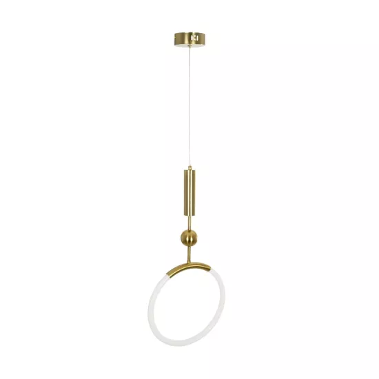 kelvo® GLOW KLV-101-0175 Κρεμαστό Φωτιστικό Οροφής LED 18W 1800lm 360° AC 220-240V IP20 Ρυθμιζόμενο Λευκό CCT με On/Off 2700K/4500K/6000K - Lumileds SMD Chip - Χρυσό Πλατίνα - Μ30 x Π6 x Υ60cm - 3 Χρόνια Εγγύηση