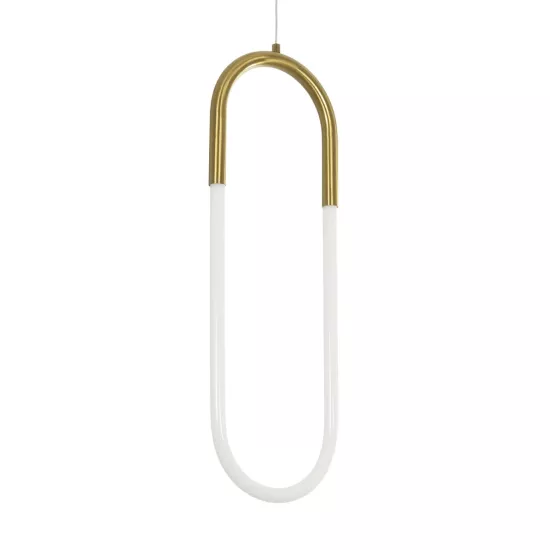 kelvo® GLOW KLV-101-0176 Κρεμαστό Φωτιστικό Οροφής LED 18W 1800lm 360° AC 220-240V IP20 Ρυθμιζόμενο Λευκό CCT με On/Off 2700K/4500K/6000K - Lumileds SMD Chip - Χρυσό Πλατίνα - Μ20 x Π2.5 x Υ60cm - 3 Χρόνια Εγγύηση