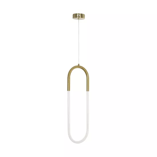 kelvo® GLOW KLV-101-0176 Κρεμαστό Φωτιστικό Οροφής LED 18W 1800lm 360° AC 220-240V IP20 Ρυθμιζόμενο Λευκό CCT με On/Off 2700K/4500K/6000K - Lumileds SMD Chip - Χρυσό Πλατίνα - Μ20 x Π2.5 x Υ60cm - 3 Χρόνια Εγγύηση