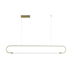 kelvo® GLOW KLV-101-0177 Κρεμαστό Φωτιστικό Οροφής LED 15W 1500lm 360° AC 220-240V IP20 Ρυθμιζόμενο Λευκό CCT με Χειριστήριο από 2700K έως 6000K Dimmable - Lumileds SMD Chip - Χρυσό Πλατίνα - Μ120 x Π3 x Υ17cm - 3 Χρόνια Εγγύηση