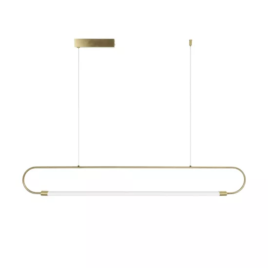 kelvo® GLOW KLV-101-0177 Κρεμαστό Φωτιστικό Οροφής LED 15W 1500lm 360° AC 220-240V IP20 Ρυθμιζόμενο Λευκό CCT με Χειριστήριο από 2700K έως 6000K Dimmable - Lumileds SMD Chip - Χρυσό Πλατίνα - Μ120 x Π3 x Υ17cm - 3 Χρόνια Εγγύηση