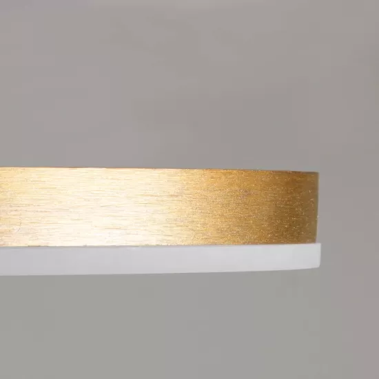 kelvo® VENOM KLV-101-0183 Φωτιστικό Οροφής LED 45W 4500lm 360° AC 220-240V IP20 Ρυθμιζόμενο Λευκό CCT με Χειριστήριο από 2700K έως 6000K Dimmable - Lumileds SMD Chip - Χρυσό Πλατίνα - Μ60 x Π40 x Υ7.5cm - 3 Χρόνια Εγγύηση