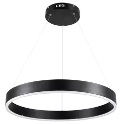 kelvo® VENOM KLV-101-0187 Κρεμαστό Φωτιστικό Οροφής LED 45W 4500lm 120° AC 220-240V IP20 Ρυθμιζόμενο Λευκό CCT με Χειριστήριο από 2700K έως 6000K Dimmable - Lumileds SMD Chip - Μαύρο Ματ - Μ60 x Π60 x Υ6.5cm - 3 Χρόνια Εγγύηση