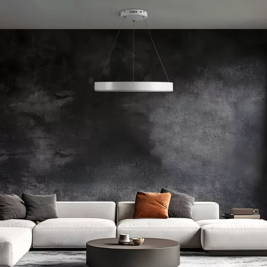 kelvo® VENOM KLV-101-0188 Κρεμαστό Φωτιστικό Οροφής LED 45W 4500lm 120° AC 220-240V IP20 Ρυθμιζόμενο Λευκό CCT με Χειριστήριο από 2700K έως 6000K Dimmable - Lumileds SMD Chip - Λευκό Ματ - Μ60 x Π60 x Υ6.5cm - 3 Χρόνια Εγγύηση