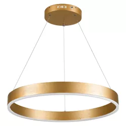 kelvo® VENOM KLV-101-0189 Κρεμαστό Φωτιστικό Οροφής LED 45W 4500lm 120° AC 220-240V IP20 Ρυθμιζόμενο Λευκό CCT με Χειριστήριο από 2700K έως 6000K Dimmable - Lumileds SMD Chip - Χρυσό Πλατίνα - Μ60 x Π60 x Υ6.5cm - 3 Χρόνια Εγγύηση