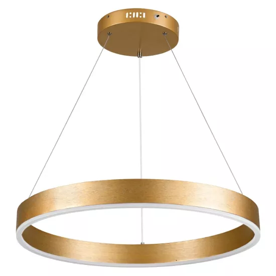 kelvo® VENOM KLV-101-0189 Κρεμαστό Φωτιστικό Οροφής LED 45W 4500lm 120° AC 220-240V IP20 Ρυθμιζόμενο Λευκό CCT με Χειριστήριο από 2700K έως 6000K Dimmable - Lumileds SMD Chip - Χρυσό Πλατίνα - Μ60 x Π60 x Υ6.5cm - 3 Χρόνια Εγγύηση