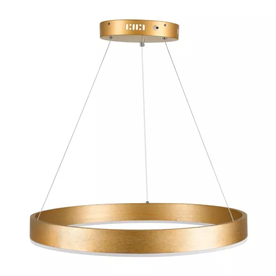 kelvo® VENOM KLV-101-0189 Κρεμαστό Φωτιστικό Οροφής LED 45W 4500lm 120° AC 220-240V IP20 Ρυθμιζόμενο Λευκό CCT με Χειριστήριο από 2700K έως 6000K Dimmable - Lumileds SMD Chip - Χρυσό Πλατίνα - Μ60 x Π60 x Υ6.5cm - 3 Χρόνια Εγγύηση