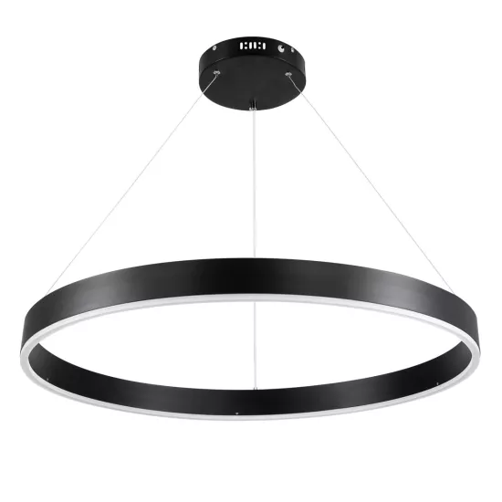 kelvo® VENOM KLV-101-0190 Κρεμαστό Φωτιστικό Οροφής LED 67W 6700lm 120° AC 220-240V IP20 Ρυθμιζόμενο Λευκό CCT με Χειριστήριο από 2700K έως 6000K Dimmable - Lumileds SMD Chip - Μαύρο Ματ - Μ80 x Π80 x Υ6.5cm - 3 Χρόνια Εγγύηση