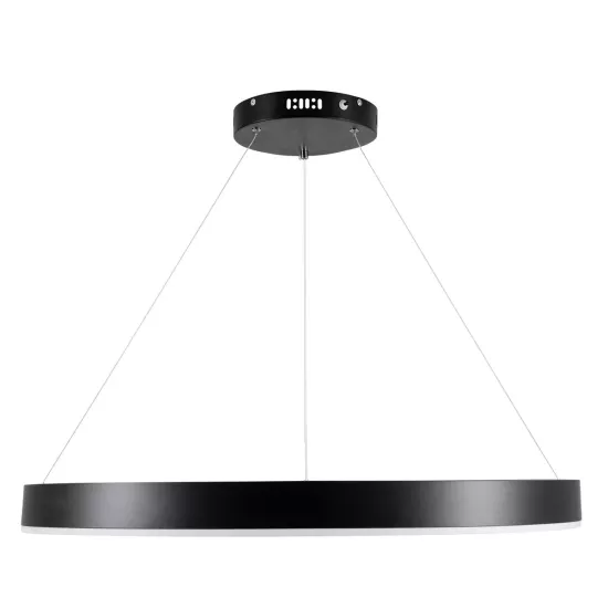 kelvo® VENOM KLV-101-0190 Κρεμαστό Φωτιστικό Οροφής LED 67W 6700lm 120° AC 220-240V IP20 Ρυθμιζόμενο Λευκό CCT με Χειριστήριο από 2700K έως 6000K Dimmable - Lumileds SMD Chip - Μαύρο Ματ - Μ80 x Π80 x Υ6.5cm - 3 Χρόνια Εγγύηση