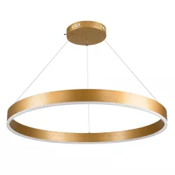 kelvo® VENOM KLV-101-0192 Κρεμαστό Φωτιστικό Οροφής LED 67W 6700lm 120° AC 220-240V IP20 Ρυθμιζόμενο Λευκό CCT με Χειριστήριο από 2700K έως 6000K Dimmable - Lumileds SMD Chip - Χρυσό Πλατίνα - Μ80 x Π80 x Υ6.5cm - 3 Χρόνια Εγγύηση