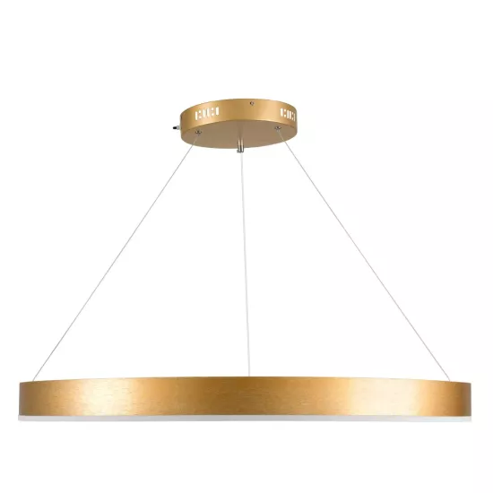 kelvo® VENOM KLV-101-0192 Κρεμαστό Φωτιστικό Οροφής LED 67W 6700lm 120° AC 220-240V IP20 Ρυθμιζόμενο Λευκό CCT με Χειριστήριο από 2700K έως 6000K Dimmable - Lumileds SMD Chip - Χρυσό Πλατίνα - Μ80 x Π80 x Υ6.5cm - 3 Χρόνια Εγγύηση