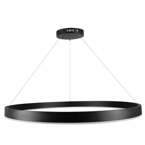 kelvo® VENOM KLV-101-0193 Κρεμαστό Φωτιστικό Οροφής LED 75W 7500lm 120° AC 220-240V IP20 Ρυθμιζόμενο Λευκό CCT με Χειριστήριο από 2700K έως 6000K Dimmable - Lumileds SMD Chip - Μαύρο Ματ - Μ100 x Π100 x Υ6.5cm - 3 Χρόνια Εγγύηση