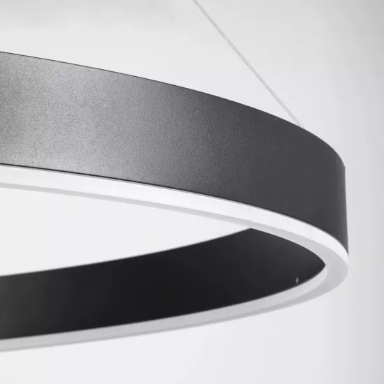 kelvo® VENOM KLV-101-0193 Κρεμαστό Φωτιστικό Οροφής LED 75W 7500lm 120° AC 220-240V IP20 Ρυθμιζόμενο Λευκό CCT με Χειριστήριο από 2700K έως 6000K Dimmable - Lumileds SMD Chip - Μαύρο Ματ - Μ100 x Π100 x Υ6.5cm - 3 Χρόνια Εγγύηση