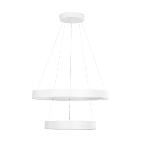 kelvo® VENOM KLV-101-0197 Κρεμαστό Φωτιστικό Οροφής LED 75W 7500lm 120° AC 220-240V IP20 Ρυθμιζόμενο Λευκό CCT με Χειριστήριο από 2700K έως 6000K Dimmable - Lumileds SMD Chip - Λευκό Ματ - Μ60 x Π60 x Υ40cm - 3 Χρόνια Εγγύηση