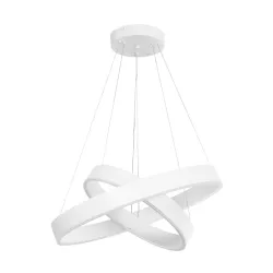 kelvo® VENOM KLV-101-0197-V2 Κρεμαστό Φωτιστικό Οροφής LED 75W 7500lm 120° AC 220-240V IP20 Ρυθμιζόμενο Λευκό CCT με Χειριστήριο από 2700K έως 6000K Dimmable - Lumileds SMD Chip - Λευκό Ματ - Μ60 x Π60 x Υ40cm - 3 Χρόνια Εγγύηση