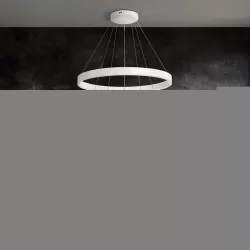 kelvo® VENOM KLV-101-0200 Κρεμαστό Φωτιστικό Οροφής LED 120W 12000lm 120° AC 220-240V IP20 Ρυθμιζόμενο Λευκό CCT με Χειριστήριο από 2700K έως 6000K Dimmable - Lumileds SMD Chip - Λευκό Ματ - Μ80 x Π80 x Υ80cm - 3 Χρόνια Εγγύηση